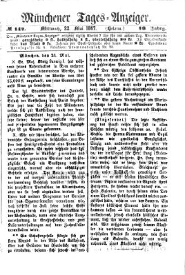 Münchener Tages-Anzeiger Mittwoch 22. Mai 1867