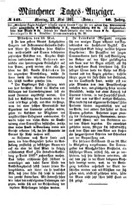 Münchener Tages-Anzeiger Montag 27. Mai 1867