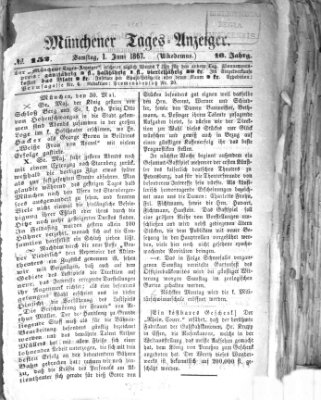 Münchener Tages-Anzeiger Samstag 1. Juni 1867