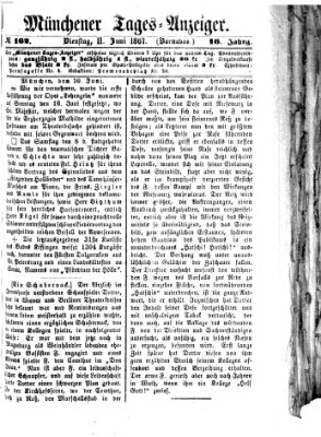 Münchener Tages-Anzeiger Dienstag 11. Juni 1867