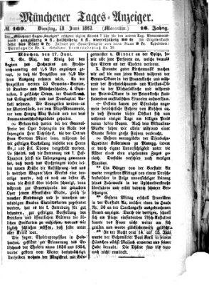 Münchener Tages-Anzeiger Dienstag 18. Juni 1867