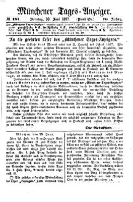 Münchener Tages-Anzeiger Sonntag 30. Juni 1867