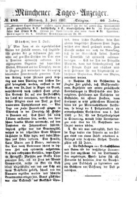 Münchener Tages-Anzeiger Mittwoch 3. Juli 1867