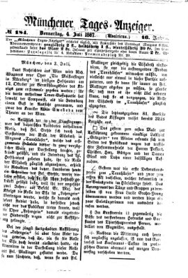 Münchener Tages-Anzeiger Donnerstag 4. Juli 1867