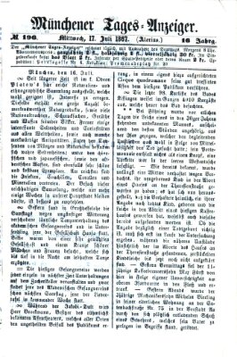 Münchener Tages-Anzeiger Mittwoch 17. Juli 1867