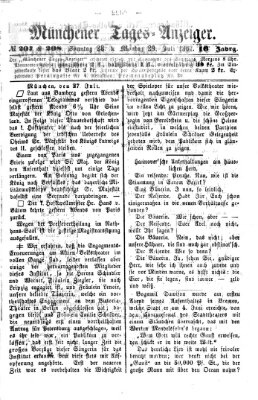 Münchener Tages-Anzeiger Montag 29. Juli 1867