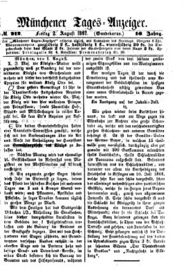 Münchener Tages-Anzeiger Freitag 2. August 1867