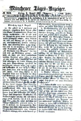 Münchener Tages-Anzeiger Freitag 9. August 1867