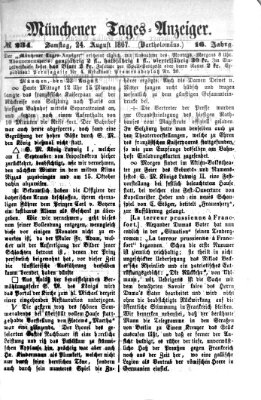 Münchener Tages-Anzeiger Samstag 24. August 1867