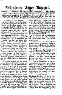 Münchener Tages-Anzeiger Mittwoch 28. August 1867