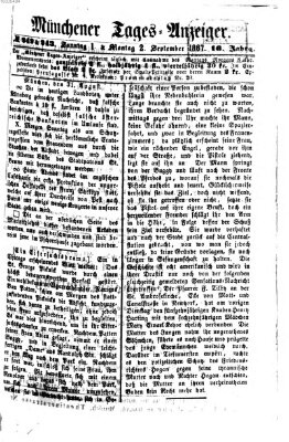 Münchener Tages-Anzeiger Sonntag 1. September 1867