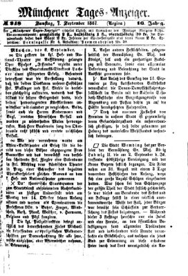 Münchener Tages-Anzeiger Samstag 7. September 1867