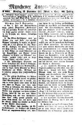 Münchener Tages-Anzeiger Dienstag 10. September 1867