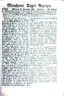 Münchener Tages-Anzeiger Mittwoch 11. September 1867