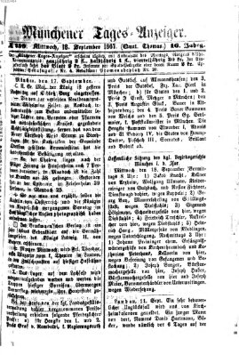 Münchener Tages-Anzeiger Mittwoch 18. September 1867