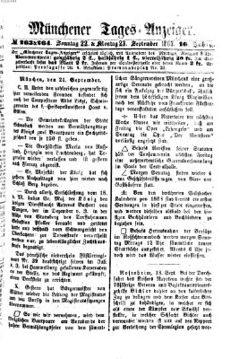 Münchener Tages-Anzeiger Montag 23. September 1867