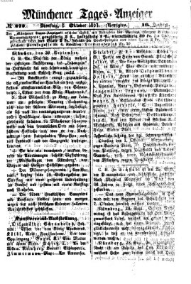 Münchener Tages-Anzeiger Dienstag 1. Oktober 1867