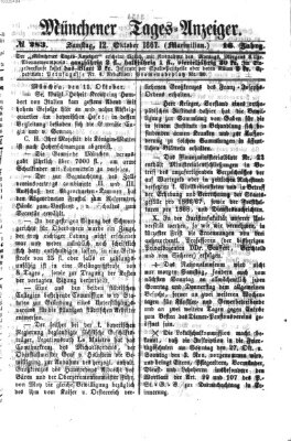 Münchener Tages-Anzeiger Samstag 12. Oktober 1867