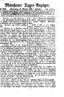 Münchener Tages-Anzeiger Donnerstag 17. Oktober 1867