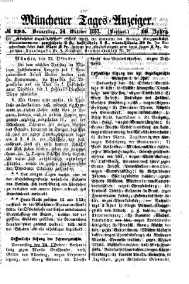 Münchener Tages-Anzeiger Donnerstag 24. Oktober 1867