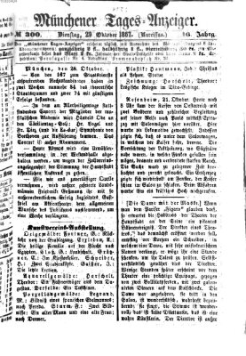 Münchener Tages-Anzeiger Dienstag 29. Oktober 1867