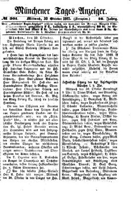 Münchener Tages-Anzeiger Mittwoch 30. Oktober 1867