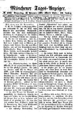 Münchener Tages-Anzeiger Donnerstag 21. November 1867