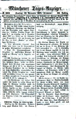 Münchener Tages-Anzeiger Samstag 23. November 1867