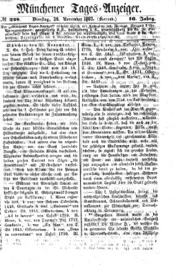 Münchener Tages-Anzeiger Dienstag 26. November 1867