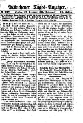 Münchener Tages-Anzeiger Samstag 30. November 1867