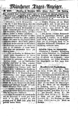 Münchener Tages-Anzeiger Dienstag 3. Dezember 1867