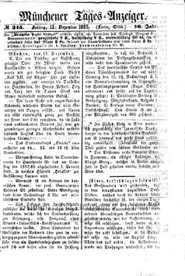 Münchener Tages-Anzeiger Freitag 13. Dezember 1867