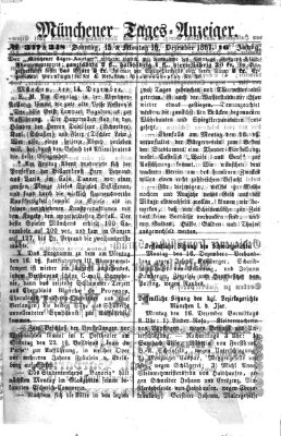 Münchener Tages-Anzeiger Sonntag 15. Dezember 1867