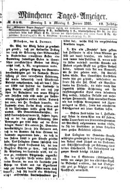 Münchener Tages-Anzeiger Montag 6. Januar 1868