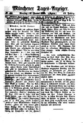 Münchener Tages-Anzeiger Dienstag 21. Januar 1868