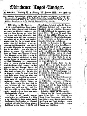 Münchener Tages-Anzeiger Montag 27. Januar 1868