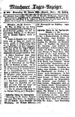 Münchener Tages-Anzeiger Donnerstag 30. Januar 1868