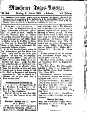 Münchener Tages-Anzeiger Dienstag 4. Februar 1868