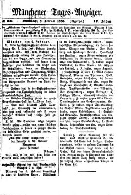 Münchener Tages-Anzeiger Mittwoch 5. Februar 1868