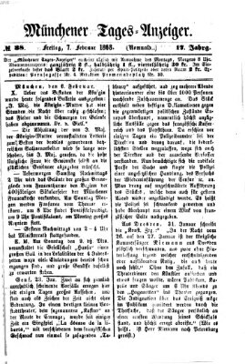 Münchener Tages-Anzeiger Freitag 7. Februar 1868