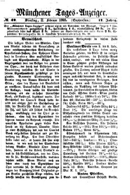 Münchener Tages-Anzeiger Dienstag 11. Februar 1868