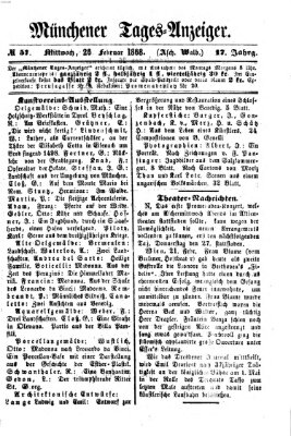 Münchener Tages-Anzeiger Mittwoch 26. Februar 1868