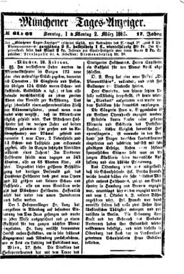 Münchener Tages-Anzeiger Montag 2. März 1868