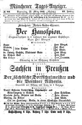 Münchener Tages-Anzeiger Donnerstag 26. März 1868