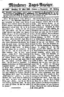 Münchener Tages-Anzeiger Samstag 16. Mai 1868