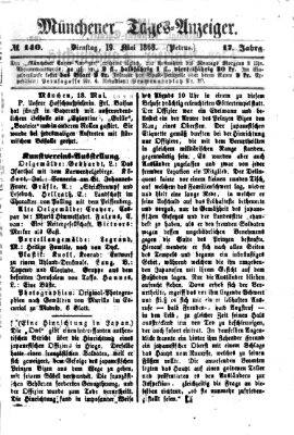 Münchener Tages-Anzeiger Dienstag 19. Mai 1868