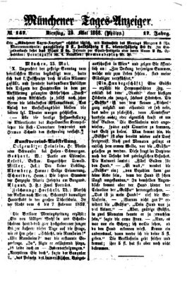 Münchener Tages-Anzeiger Dienstag 26. Mai 1868