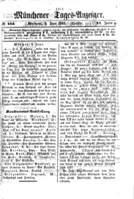 Münchener Tages-Anzeiger Mittwoch 3. Juni 1868