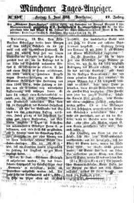 Münchener Tages-Anzeiger Freitag 5. Juni 1868