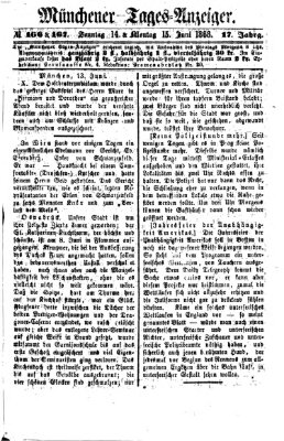 Münchener Tages-Anzeiger Sonntag 14. Juni 1868